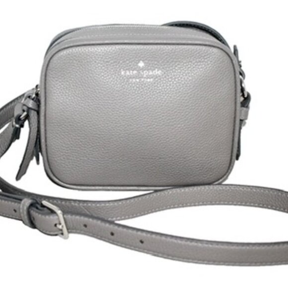 Kate Spade Mulberry Street Gray Pebbled Leather Crossbody Bag - Picture 1 of 5